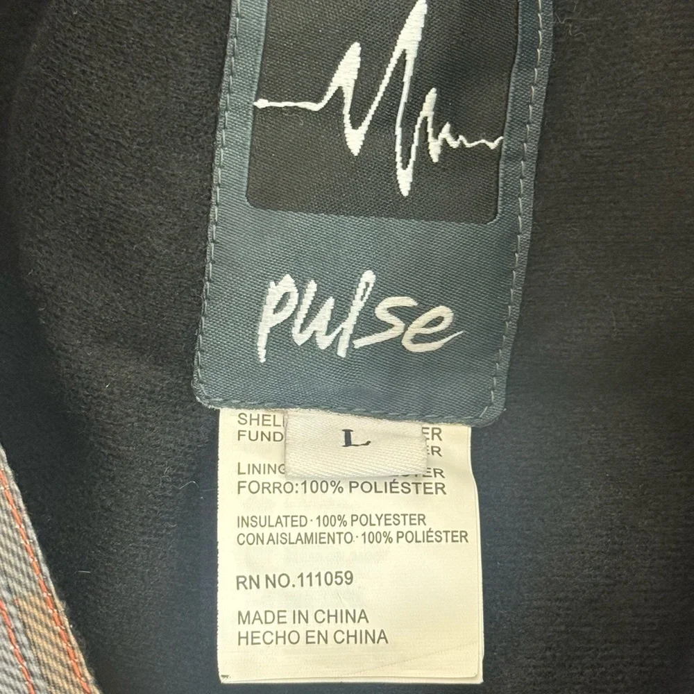 Pulse Orange Gray Mens Large‎ Lined Snow Pants Multiple Pockets